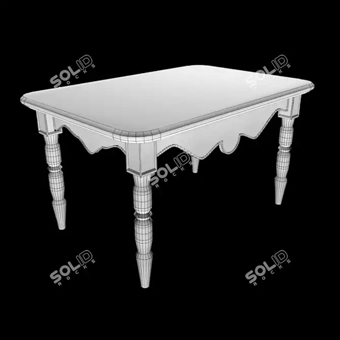 Elegant Classic Table 3D model image 2