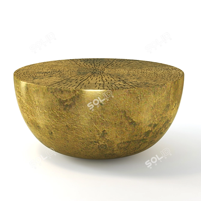 Elegant Forest Round Low Table 3D model image 1
