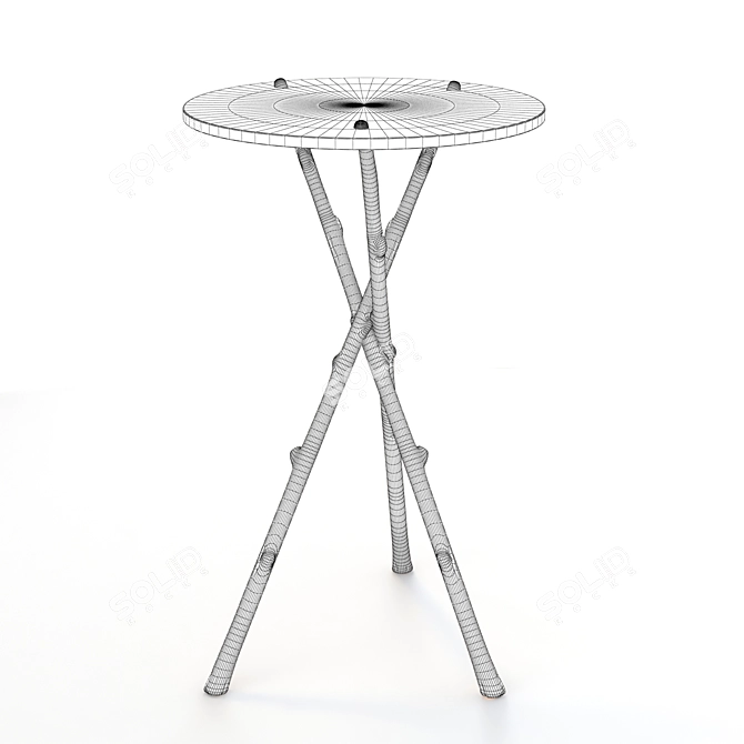 Sologne Glass Pedestal Table - Contemporary Design 3D model image 2
