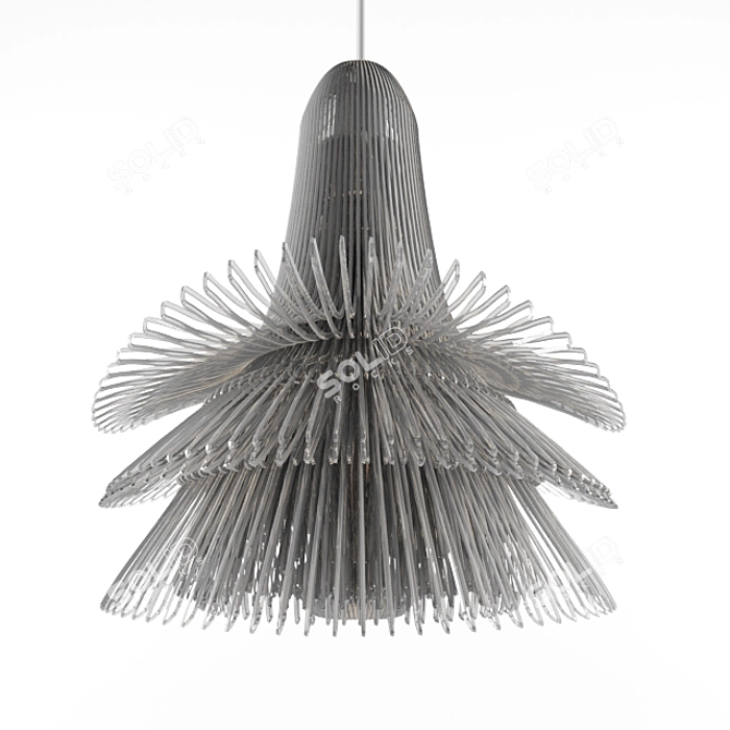 Modern Ceiling Lamp -- Sleek Light Unit 3D model image 2