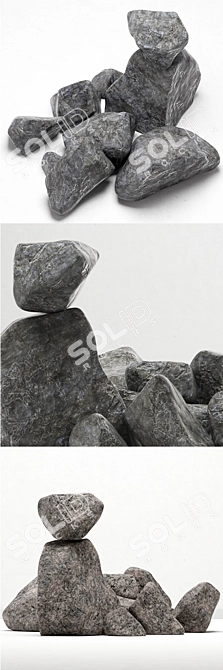 Rock Stones Collection: High Quality 3D Textures 3D model image 2