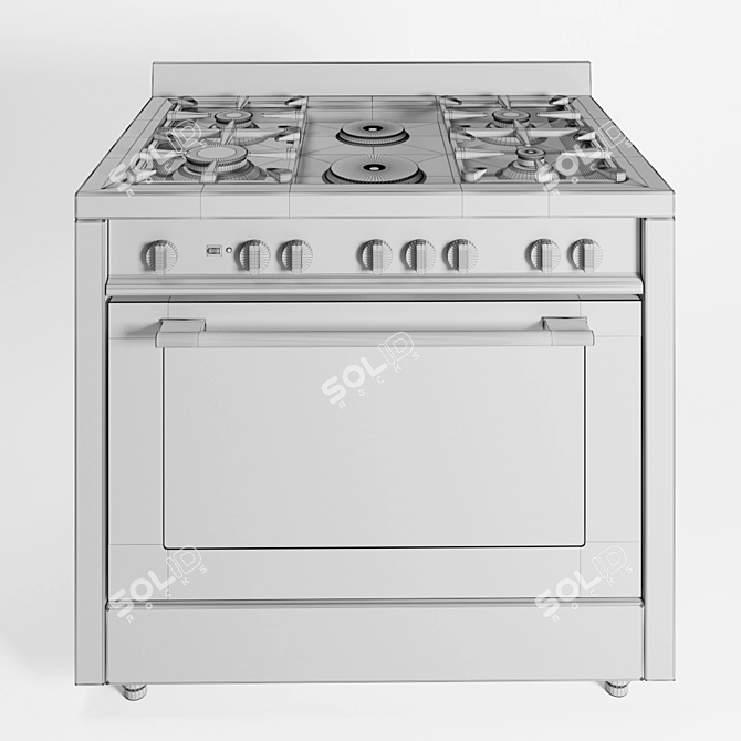 Ardesia PL96GG42V CR Gas Oven Cooker 3D model image 2