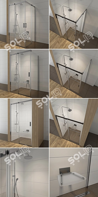 Sleek Matrix Shower: Modern Design 3D model image 2