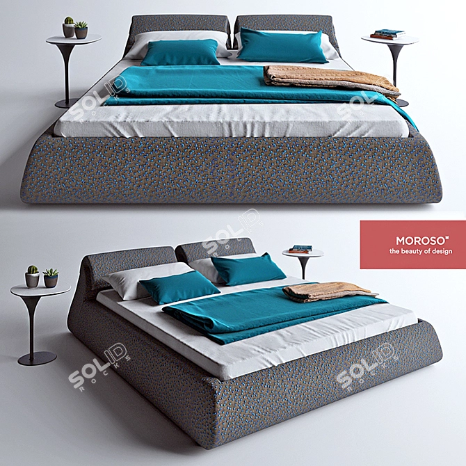 Highlands Letto: Stylish and Spacious Bed 3D model image 1