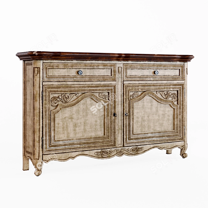 Elegant Gentry Sideboard: Functional and Stylish 3D model image 1