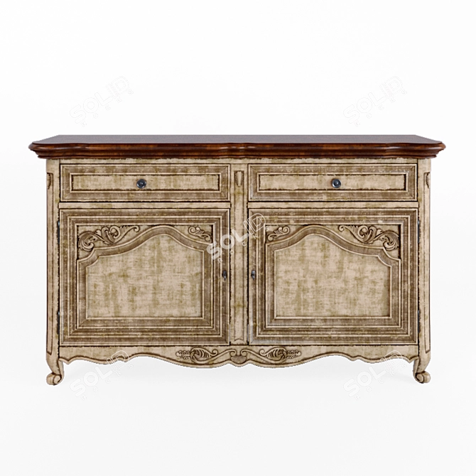 Elegant Gentry Sideboard: Functional and Stylish 3D model image 2