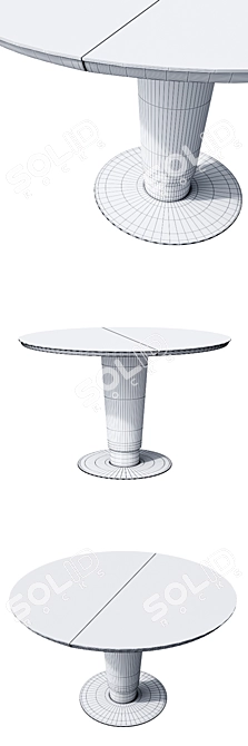 Stylish STUART Folding Table 3D model image 3