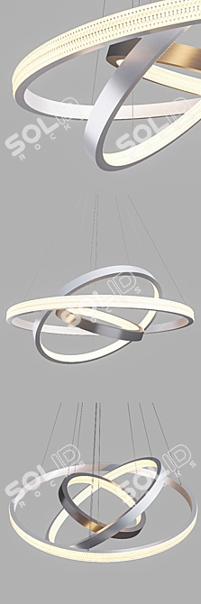 Lahti Triple LED Chandelier 3D model image 2