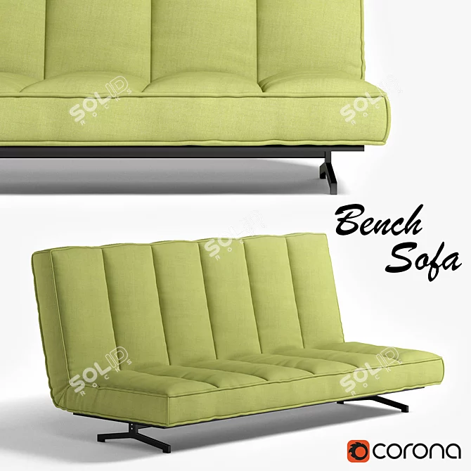 Comfort Seating Bench Sofa 3D model image 1