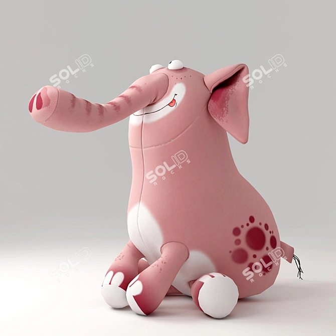 Fancy Toy Elephant - Adorable and Lifelike 3D model image 1