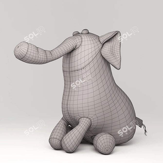 Fancy Toy Elephant - Adorable and Lifelike 3D model image 2