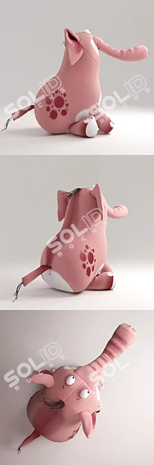 Fancy Toy Elephant - Adorable and Lifelike 3D model image 3