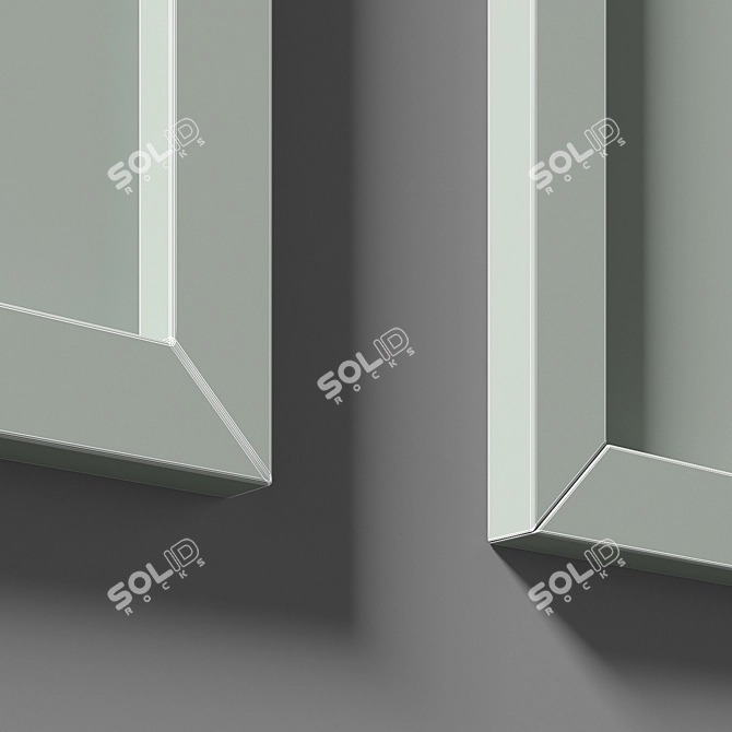 Oak Framed Posters Set 3D model image 3