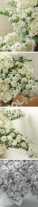 Title: Exquisite Hydrangea Bouquets 3D model image 3