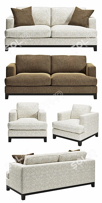 Lee Industries 3475 Collection: Elegant & Modern Sofas and Chairs 3D model image 2