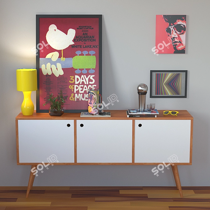 Pop Art Scene: 14,525 Polygons 3D model image 1