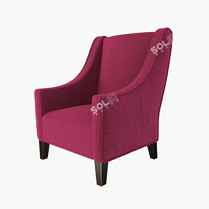 Luna Armchair: Modern Elegance 3D model image 1