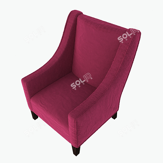 Luna Armchair: Modern Elegance 3D model image 2