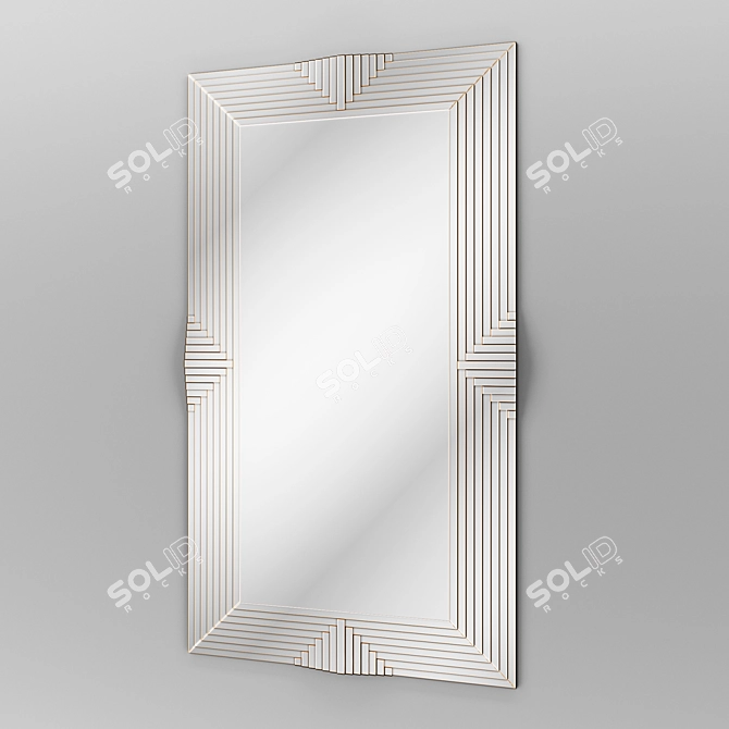 Sleek Manhattan Mirror Stand 3D model image 1