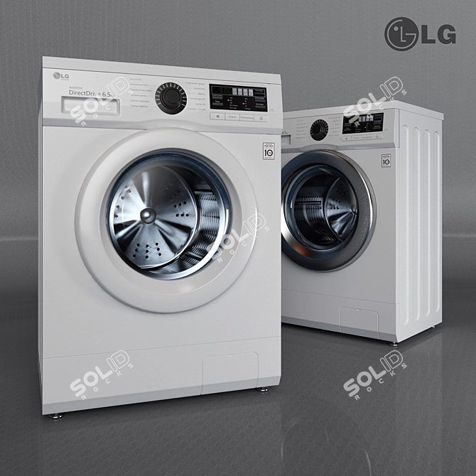 LG F1096WD4 Compact Washing Machine 3D model image 1