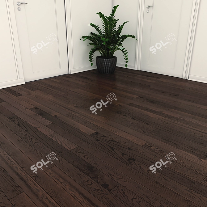 Brandy Oak Hardwood Floor: Exquisite and Natural 3D model image 2