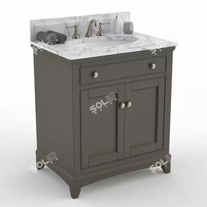 Contemporary Fairmont Smithfield Vanity 3D model image 1
