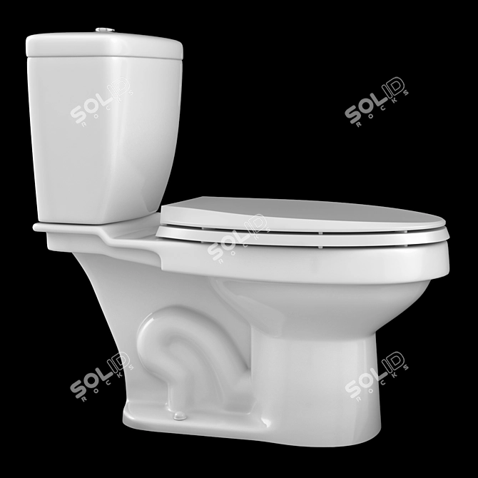 Elegant KOHLER Karsten Toilet 3D model image 2