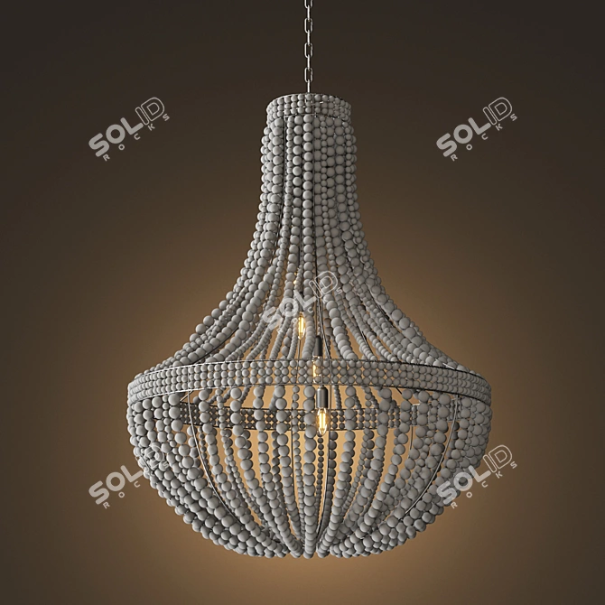 Clay Bead Chandelier Restoration 3D model image 1