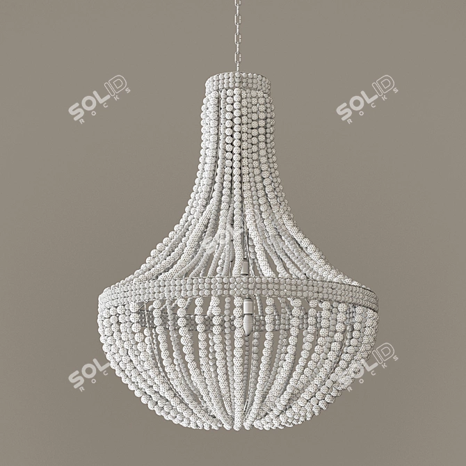 Clay Bead Chandelier Restoration 3D model image 2