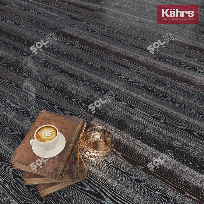 Kährs Shine Black Silver - Exquisite Elegance for Your Space 3D model image 1