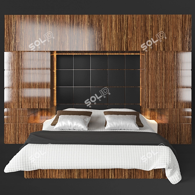 Modern Bed Design - B06 3D model image 1