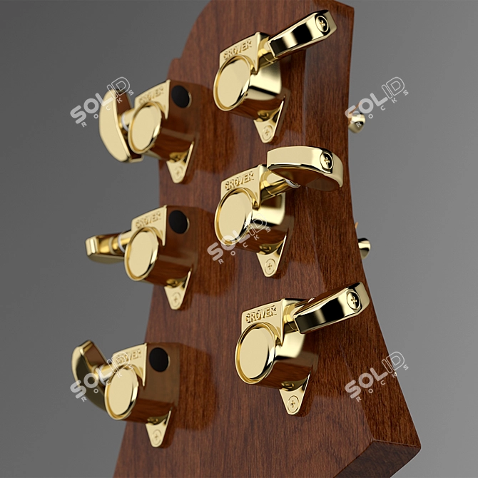 Samick Greg Bennett J-8 Acoustic Guitar 3D model image 3
