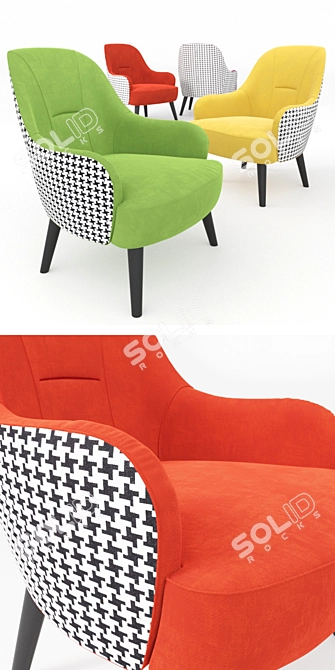 Elegant Toledo Exclusive Armchair 3D model image 2