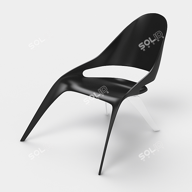 Fork Chair: Stylish and Personal 3D model image 1