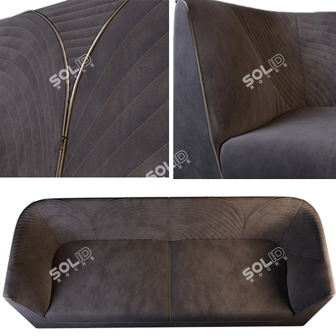 Elegant Vittoria Sofa 3D model image 2