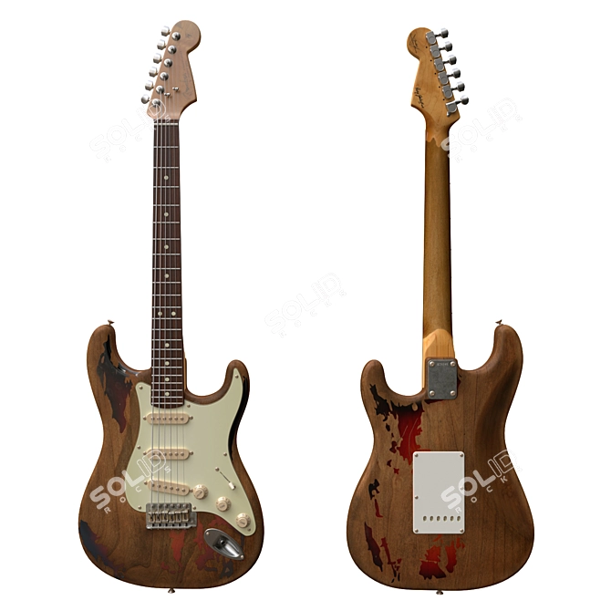 Ultimate Precision: Fender Custom Strat 3D model image 1