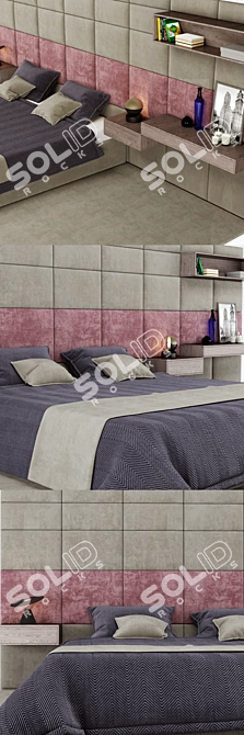 Luxury Courchevel Bed: Elegant Design & Superior Comfort 3D model image 2