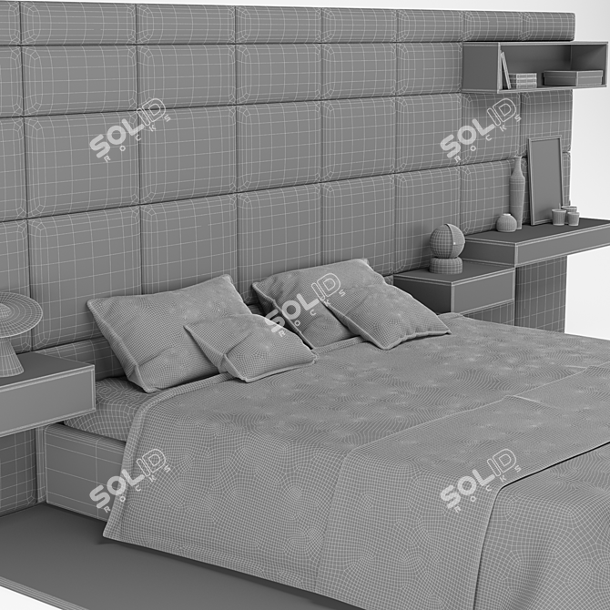 Luxury Courchevel Bed: Elegant Design & Superior Comfort 3D model image 3