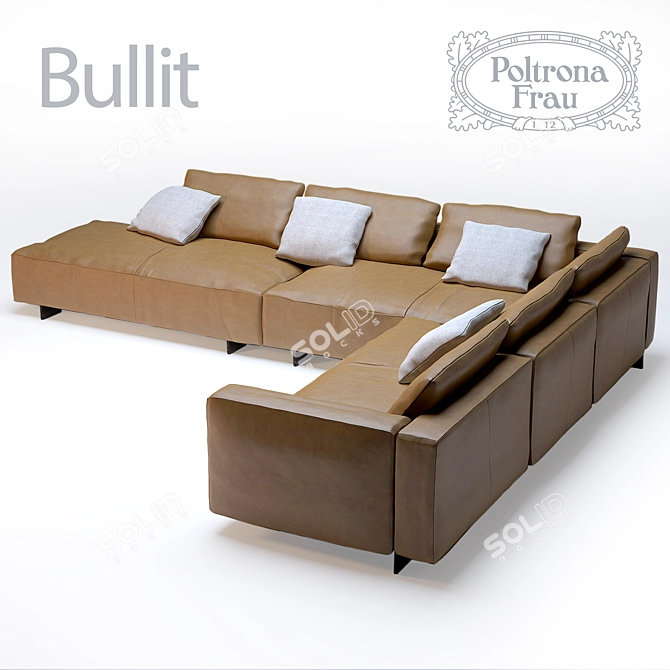 Bullit Corner Sofa Set: Comfort and Style 3D model image 1