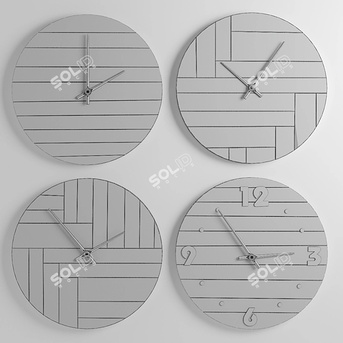 Eco Wood Timepiece 3D model image 3