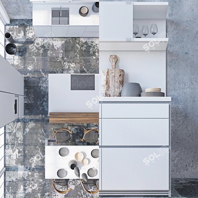 Sleek and Stylish Kitchen Solutions: Bulthaup b1 3D model image 2