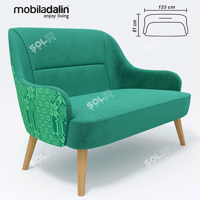 Modern Toledo Sofa by MobilaDalin 3D model image 1