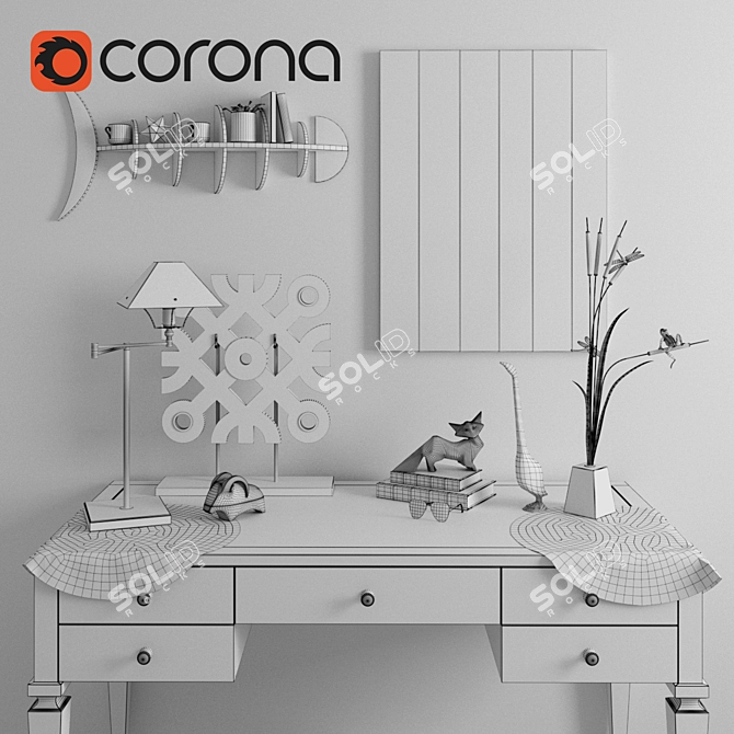 Elegant Decor Set 3D model image 3