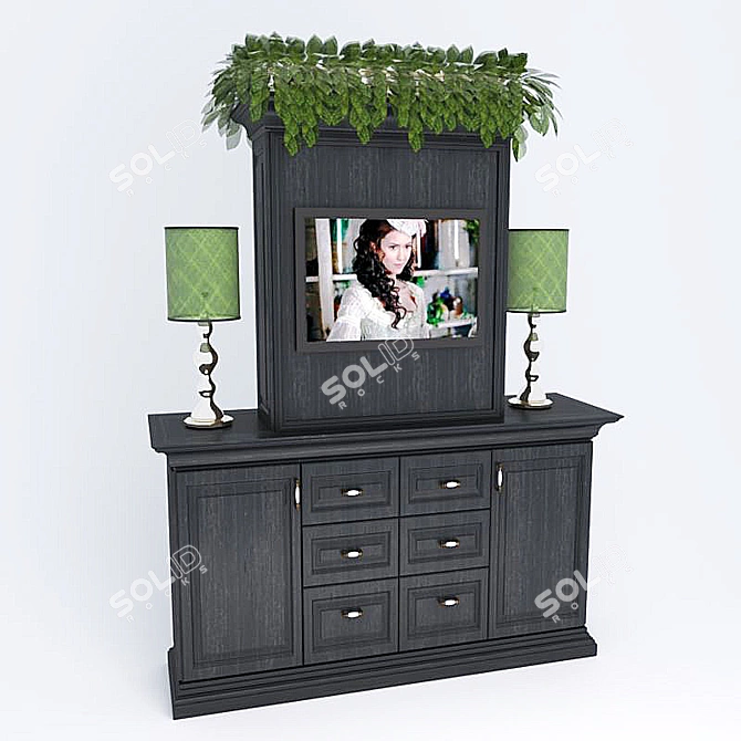 Versatile Room Divider: Stylish and Practical 3D model image 1