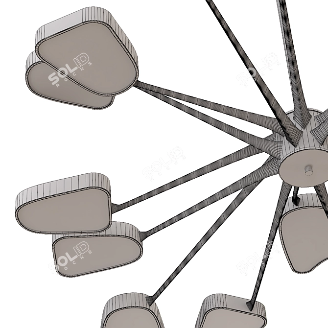 Elegant Vray Chandelier 2013 3D model image 3