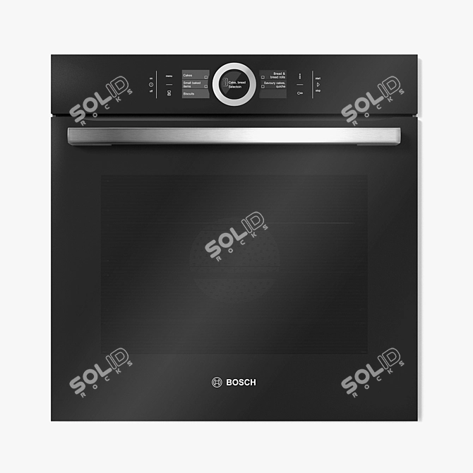 Sleek Black Bosch Built-In Oven: Serie 8 3D model image 1