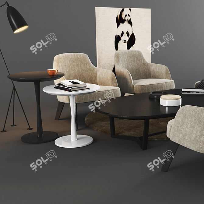 Elegant Poliform Furniture Set 3D model image 2