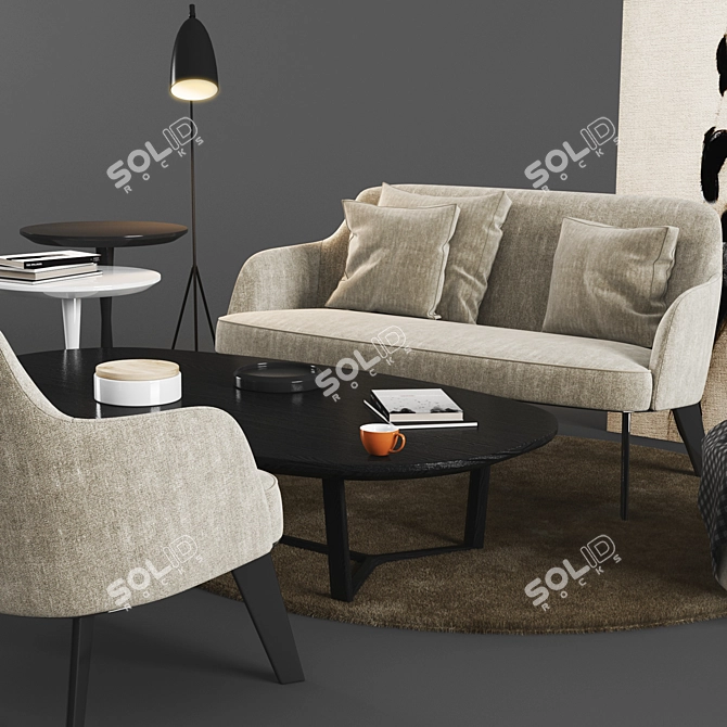 Elegant Poliform Furniture Set 3D model image 3