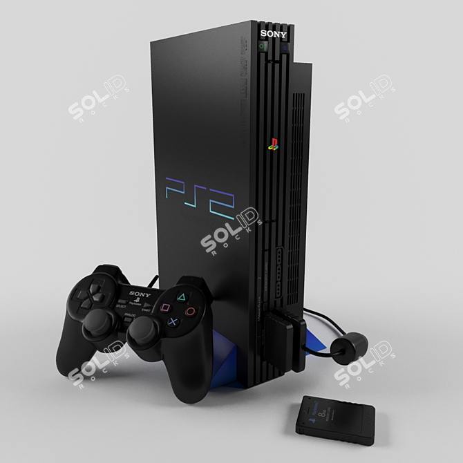 Classic Gaming Powerhouse: Sony PS2 3D model image 1