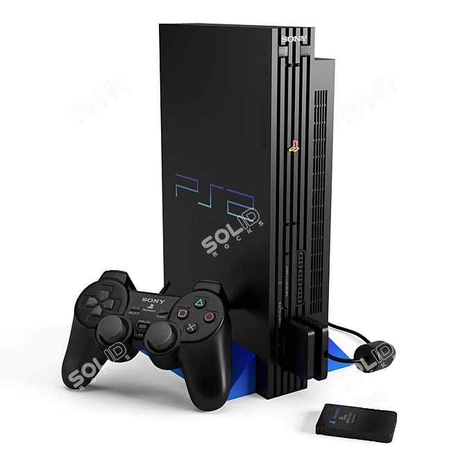 Classic Gaming Powerhouse: Sony PS2 3D model image 4